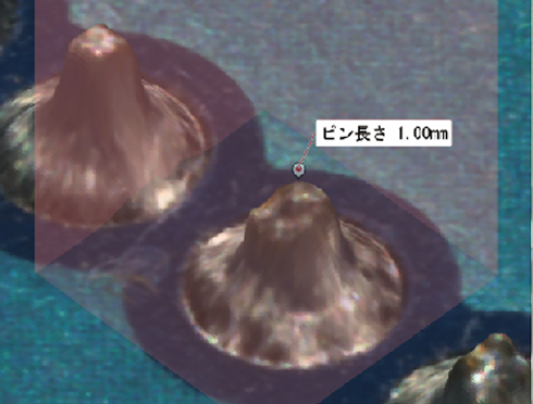 基板外観検査装置 検査項目 PIN高さ異常（3D）